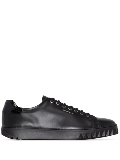 Ferragamo Black Cube Sneakers