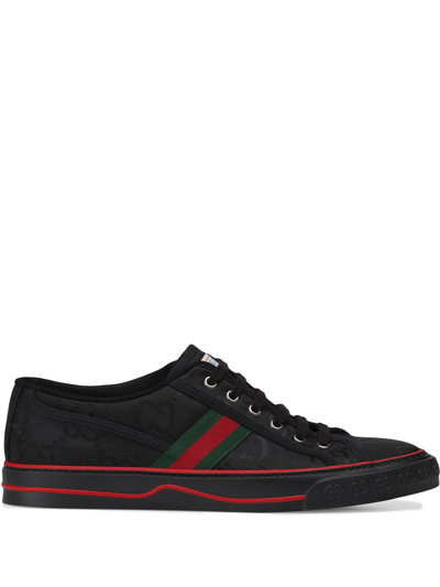 Gucci Off The Grid Gg Supreme Canvas Low-top Trainers In Black