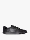 FERRAGAMO BLACK CUBE LEATHER SNEAKERS,68629315321020