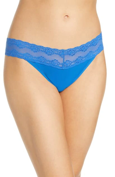 Natori Bliss Perfection Thong In Royal Blue