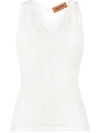 MISSONI PATTERNED-KNIT V-NECK TANK TOP