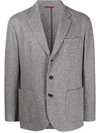 Brunello Cucinelli Single-breasted Buttoned Jacket In Grey
