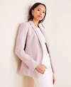 ANN TAYLOR THE PETITE HUTTON BLAZER IN PIPED HERRINGBONE,533851