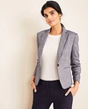 ANN TAYLOR THE NEWBURY BLAZER IN PIPED CHAMBRAY,533822