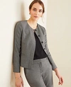 ANN TAYLOR THE TALL CREWNECK JACKET IN BIRDSEYE,509623