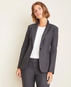 ANN TAYLOR THE ONE-BUTTON BLAZER IN TROPICAL WOOL,504614