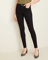 Ann Taylor Curvy Sculpting Pocket Mid Rise Skinny Jeans In Jet Black Wash In Jet Black Wash