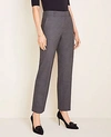 Ann Taylor The Petite Straight Pant In Tropical Wool - Classic Fit In Gravel Melange