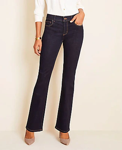 Ann Taylor Curvy Sculpting Pocket Mid Rise Boot Cut Jeans In Classic Rinse Wash