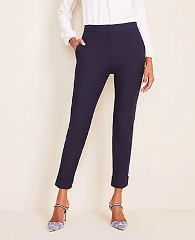 Ann Taylor The Petite High Waist Ankle Pant - Curvy Fit In Atlantic Navy