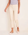 Ann Taylor The Petite Cotton Crop Pant In Coastal Beige