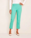 Ann Taylor The Cotton Crop Pant In Crystal Green