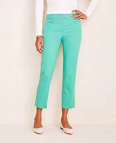 Ann Taylor The Cotton Crop Pant In Crystal Green