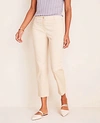 Ann Taylor The Tall Cotton Crop Pant In Coastal Beige