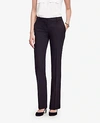 Ann Taylor The Petite Straight Pant In Seasonless Stretch In Core Black