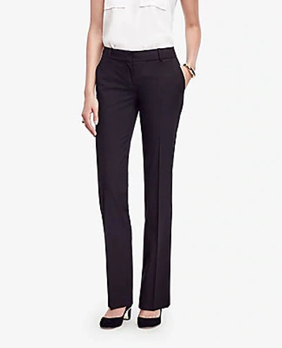 Ann Taylor The Petite Straight Pant In Seasonless Stretch In Core Black
