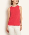 ANN TAYLOR RIBBED SWEATER SHELL TOP,528951