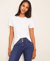 ANN TAYLOR PIMA COTTON TEE,526787