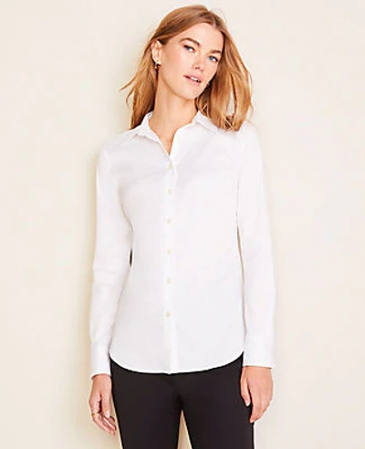 Ann Taylor Perfect Shirt In White