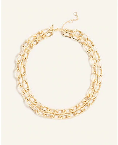 Ann Taylor Bamboo Necklace In Gold