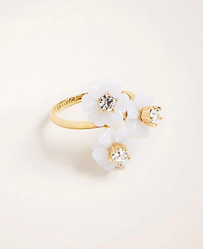 Ann Taylor Resin Flower Cluster Ring In Gold