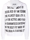 MOSCHINO SLOGAN-PRINT ZIP-FRONT HOODIE