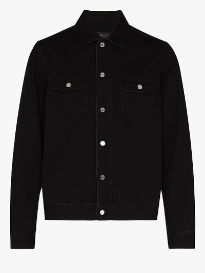 Purple Brand Button-up Denim Jacket In Black