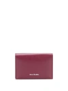 Acne Studios Logo-print Bifold Cardholder In Red