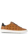 Mcm Terrain Monogram-print Sneakers In Brown