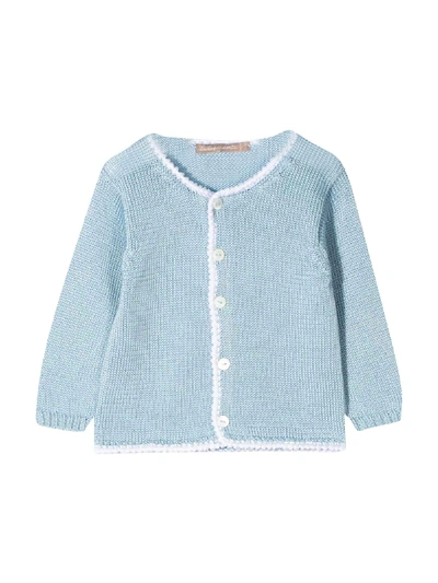 La Stupenderia Babies' Contrast Trim Cardigan In Unica