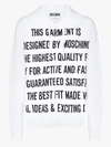 Moschino Sweatshirt With Zip In White