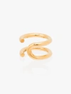 ALL BLUES GOLD VERMEIL U TURN RING,10166515300610