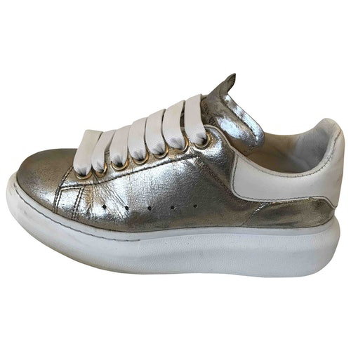 alexander mcqueen show leather trainers
