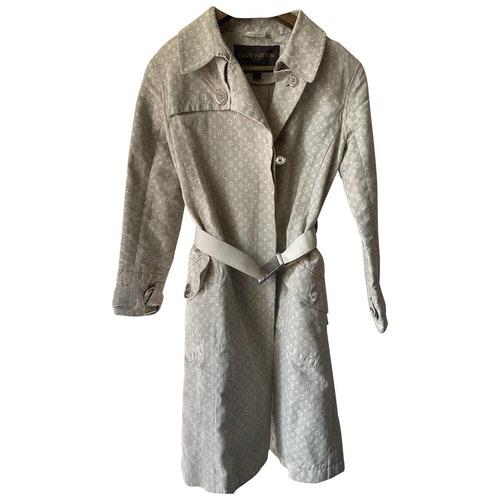 Pre-Owned Louis Vuitton Beige Cotton Trench Coat | ModeSens