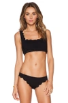 Marysia Palm Springs Scalloped Bikini Top In Black
