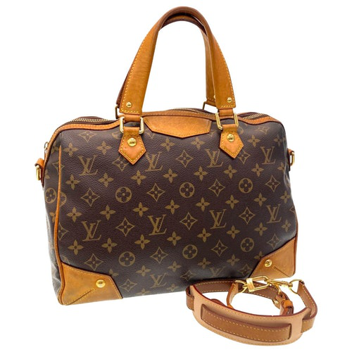 Pre-Owned Louis Vuitton Retiro Pm Brown Cloth Handbag | ModeSens