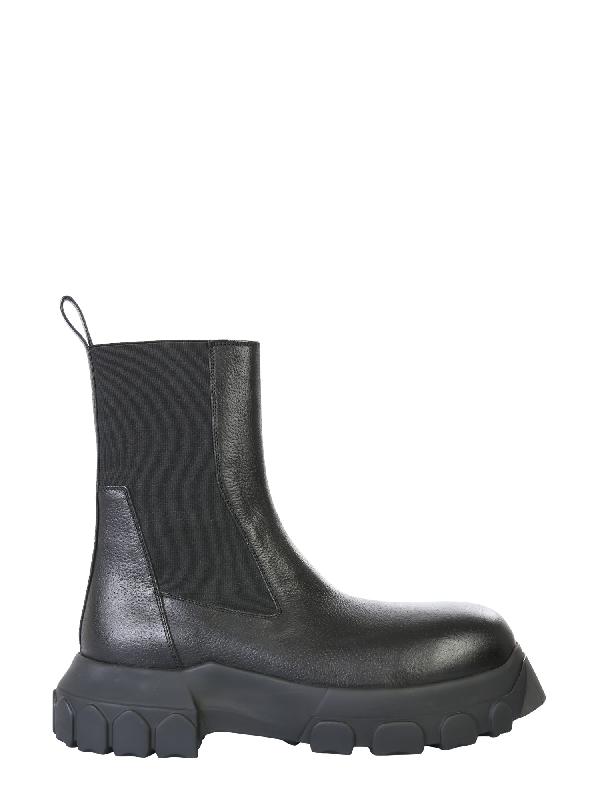 Rick Owens Beetle Bozo Tractor Boots In Black | ModeSens