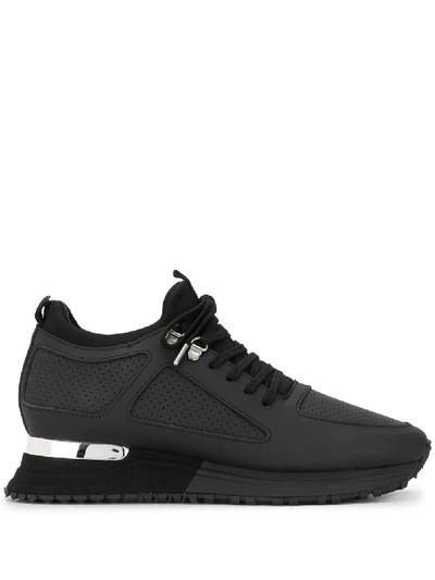 Mallet Diver 2.0 Knitted And Leather Trainers In Black