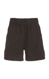 GANNI CRINKLED NYLON SHORTS,801729