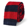 Polo Ralph Lauren Striped Knit Silk Tie In Navy/red