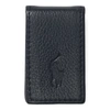 Polo Ralph Lauren Pebbled-leather Money Clip In Black