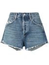 Agolde Parker Vintage Loose Fit Cutoff Shorts In Precision