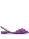 Sara Battaglia Slingback 15mm Ballerinas In Violet