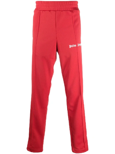 Palm Angels Side Stripe Track Pants In Red