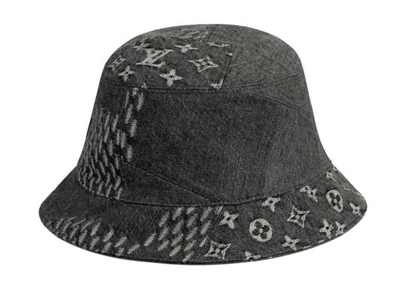 Pre-owned Louis Vuitton  X Nigo Damier Geant Wave Monogram Hat Noir