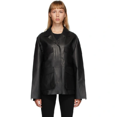 Totême Toteme Black Leather Avignon Jacket