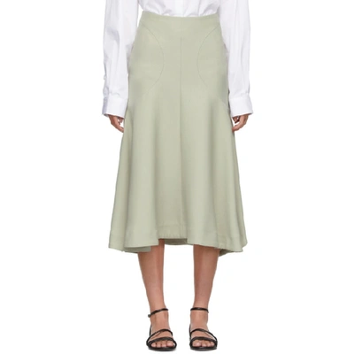 Totême Toteme Beige Mazille Skirt In Sage