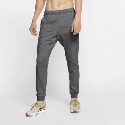 Nike Dri-fit Men's Training Pants In Charcoal Heather,black