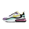 Nike Air Max 270 React (geometric Abstract) Men's Shoes (white) - Clearance Sale In White,black,bright Violet,dynamic Yellow