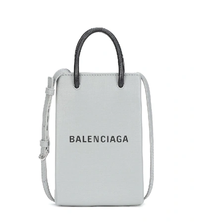 Balenciaga Shopping Phone Pouch斜挎包 In White